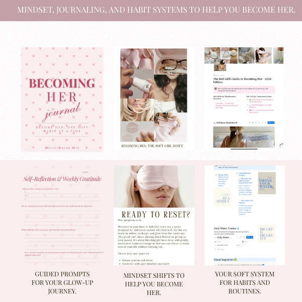 Becoming Her Transformation Kit Ebook, 30-Day Reset Journal & Notion Planner