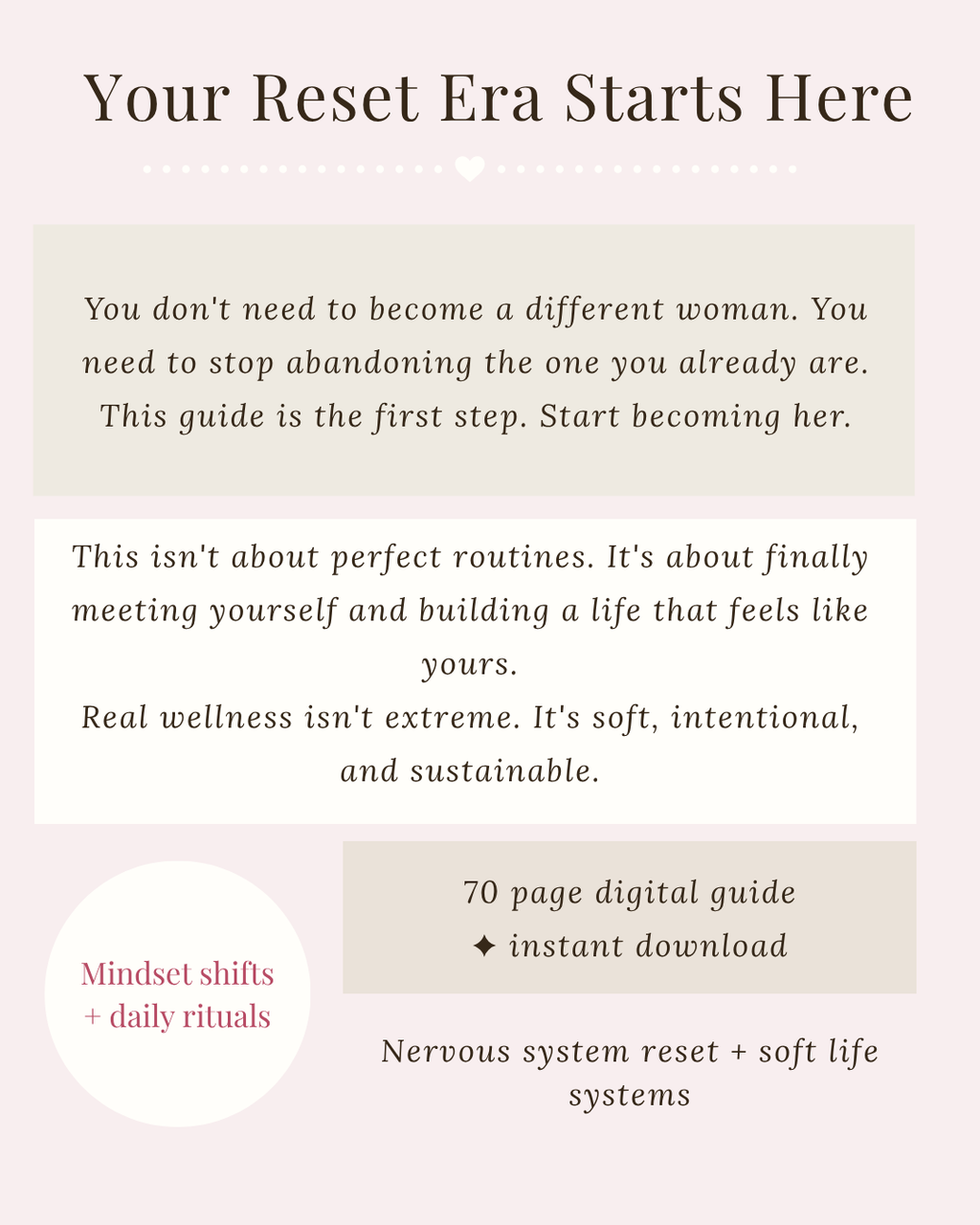 Becoming Her Reset Guide | Mindset & Wellness Workbook