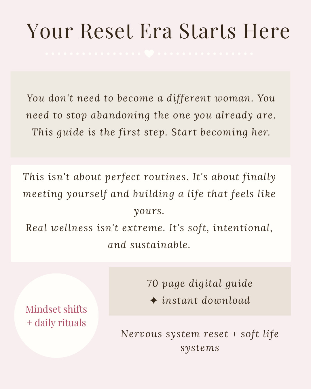 Becoming Her Reset Guide | Mindset & Wellness Workbook