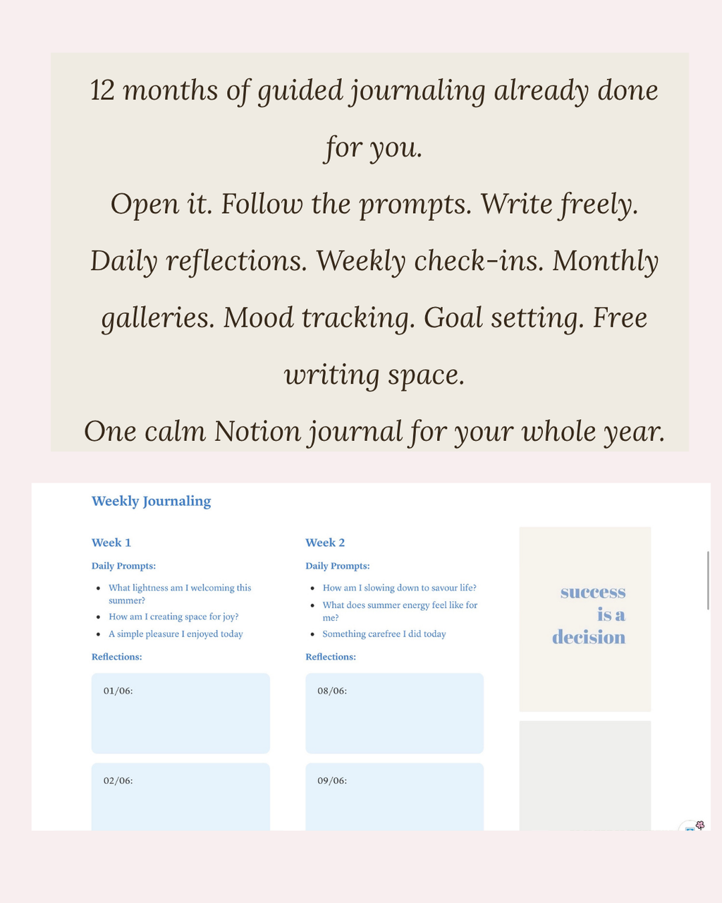 It Girl Journal 2026 | Notion Journal