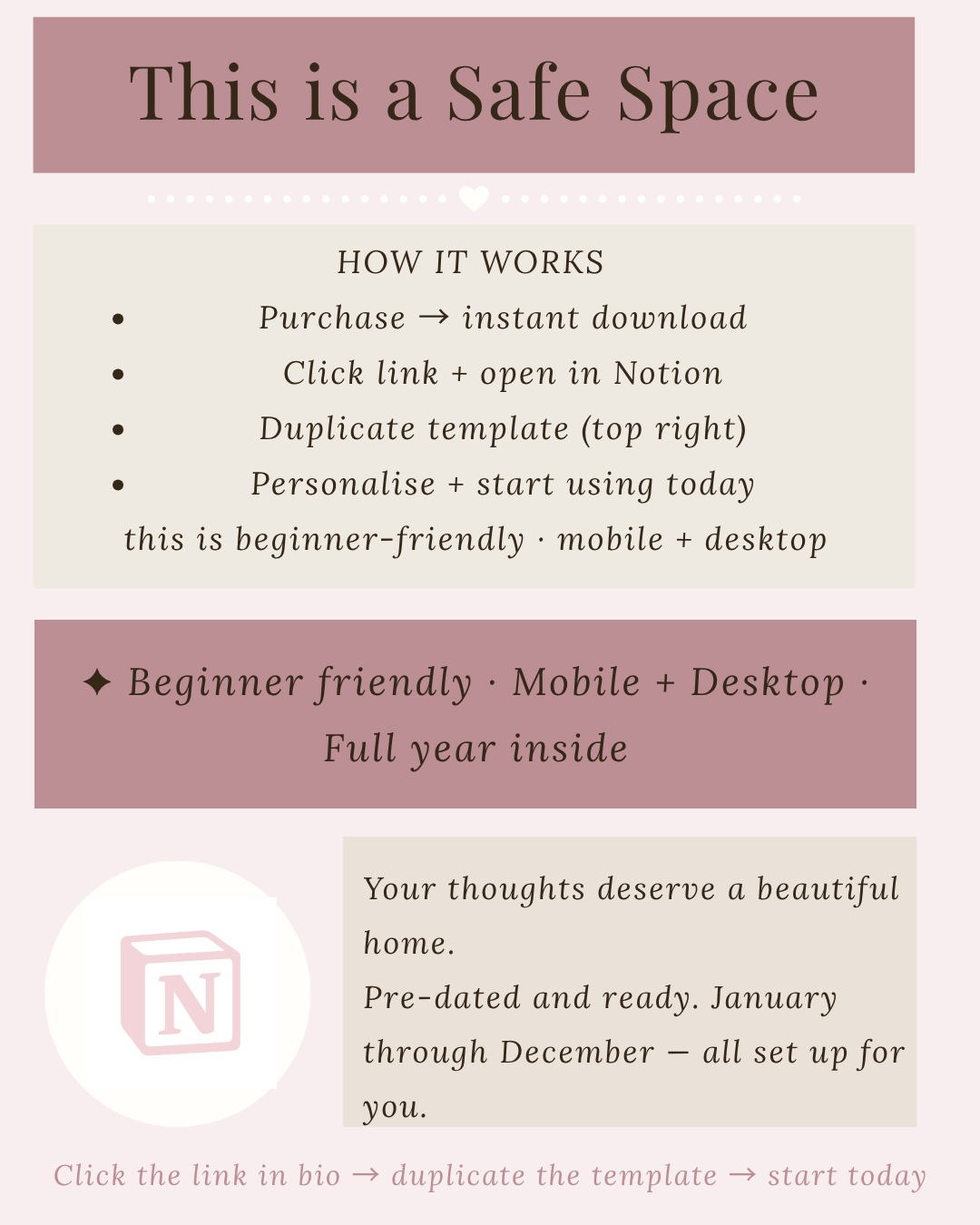 It Girl Journal 2026 | Notion Journal