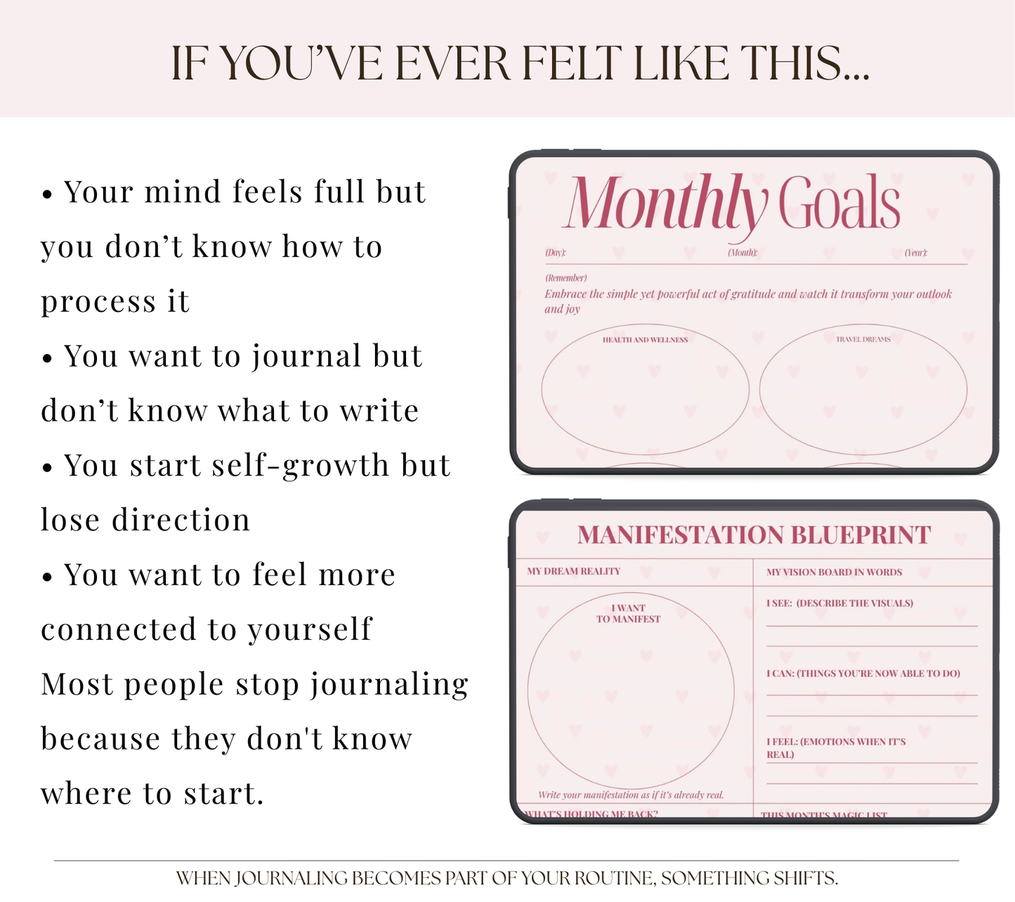 Becoming Her 30-Day Reset Journal | Guided Reflection & Self-Growth (Printable + iPad)