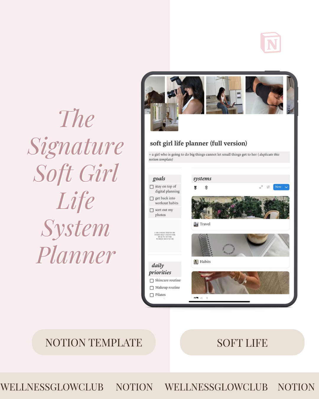 2026 Soft Girl Life Planner | Notion Template for Women