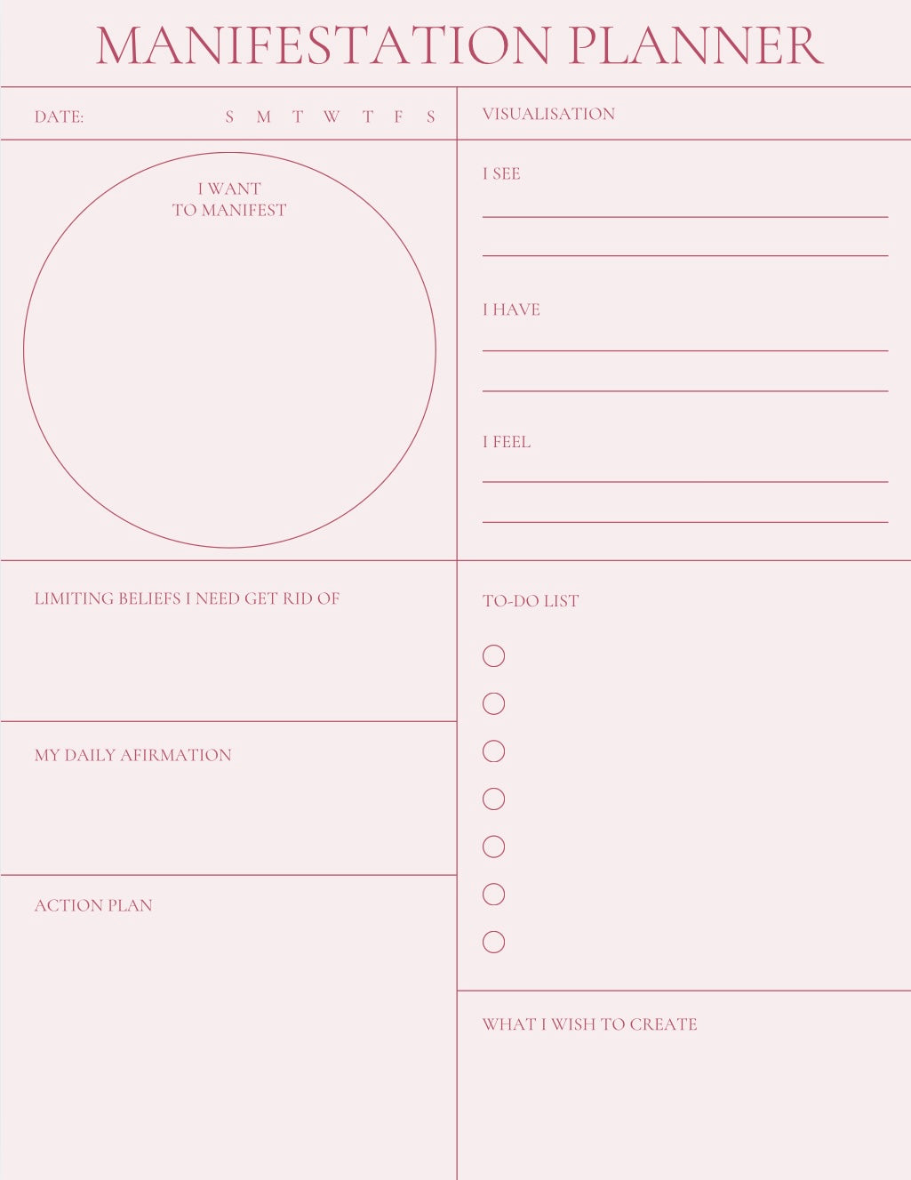 Pink Era: Your Monthly Growth Journal