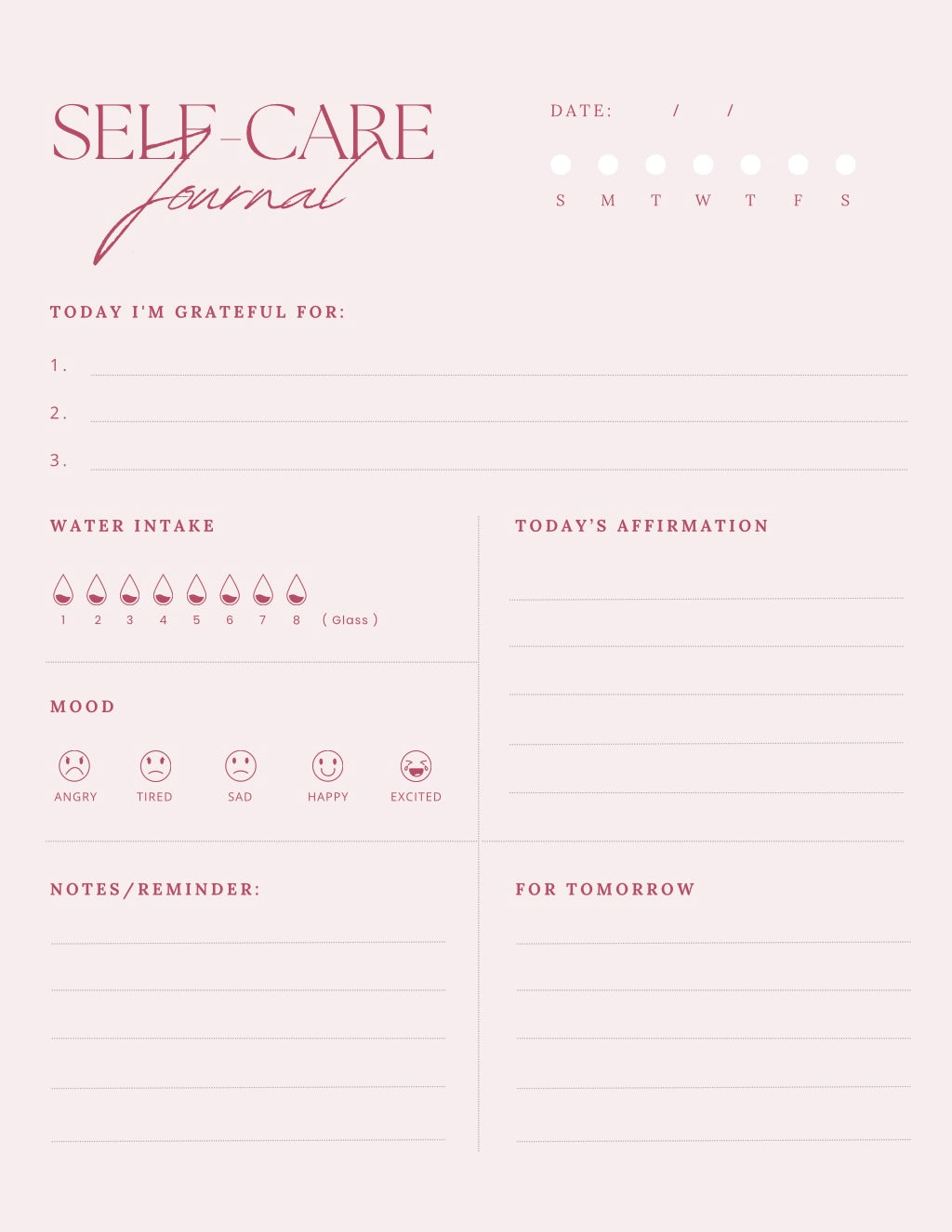 Pink Era: Your Monthly Growth Journal