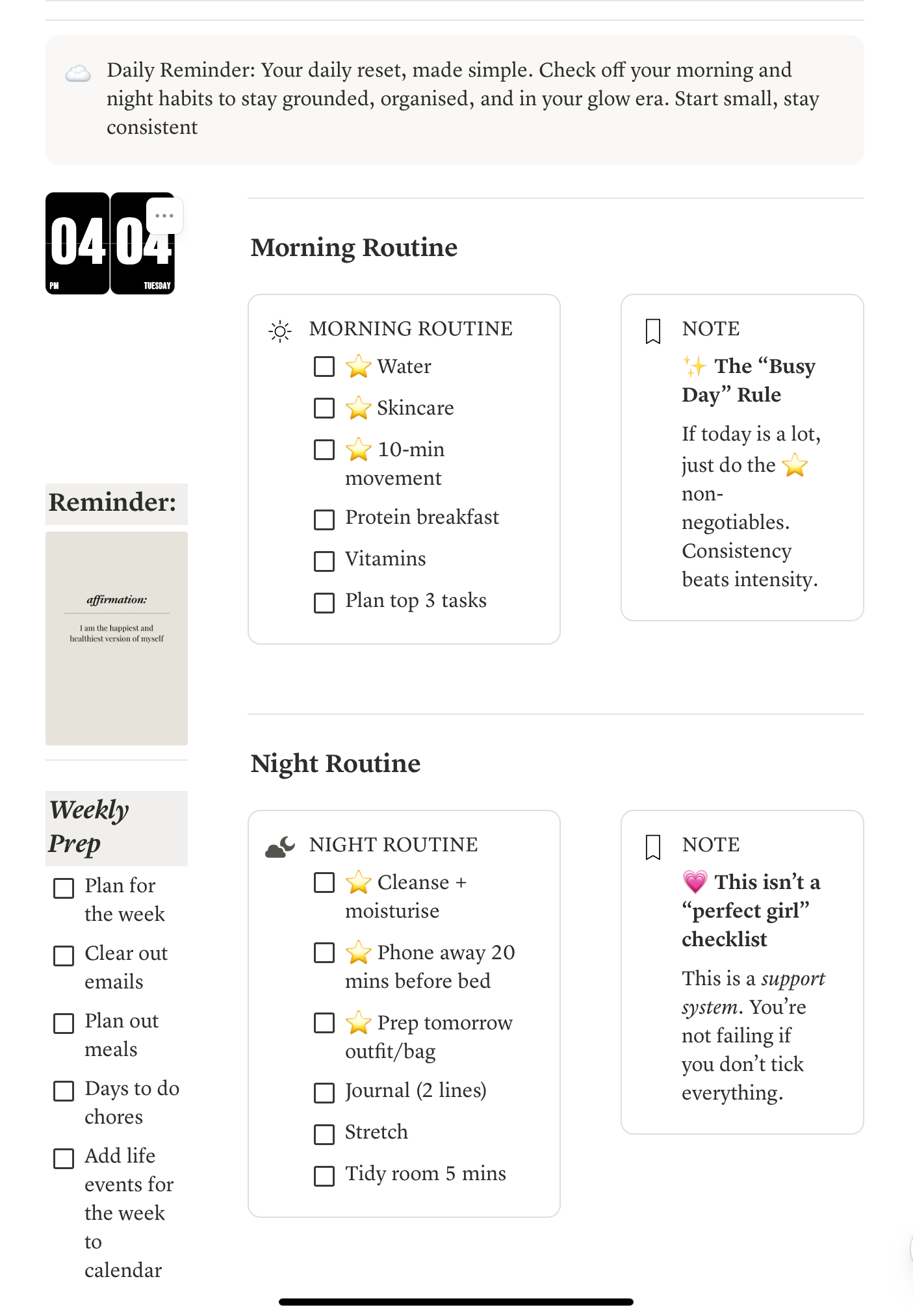 Soft Girl Life Planner