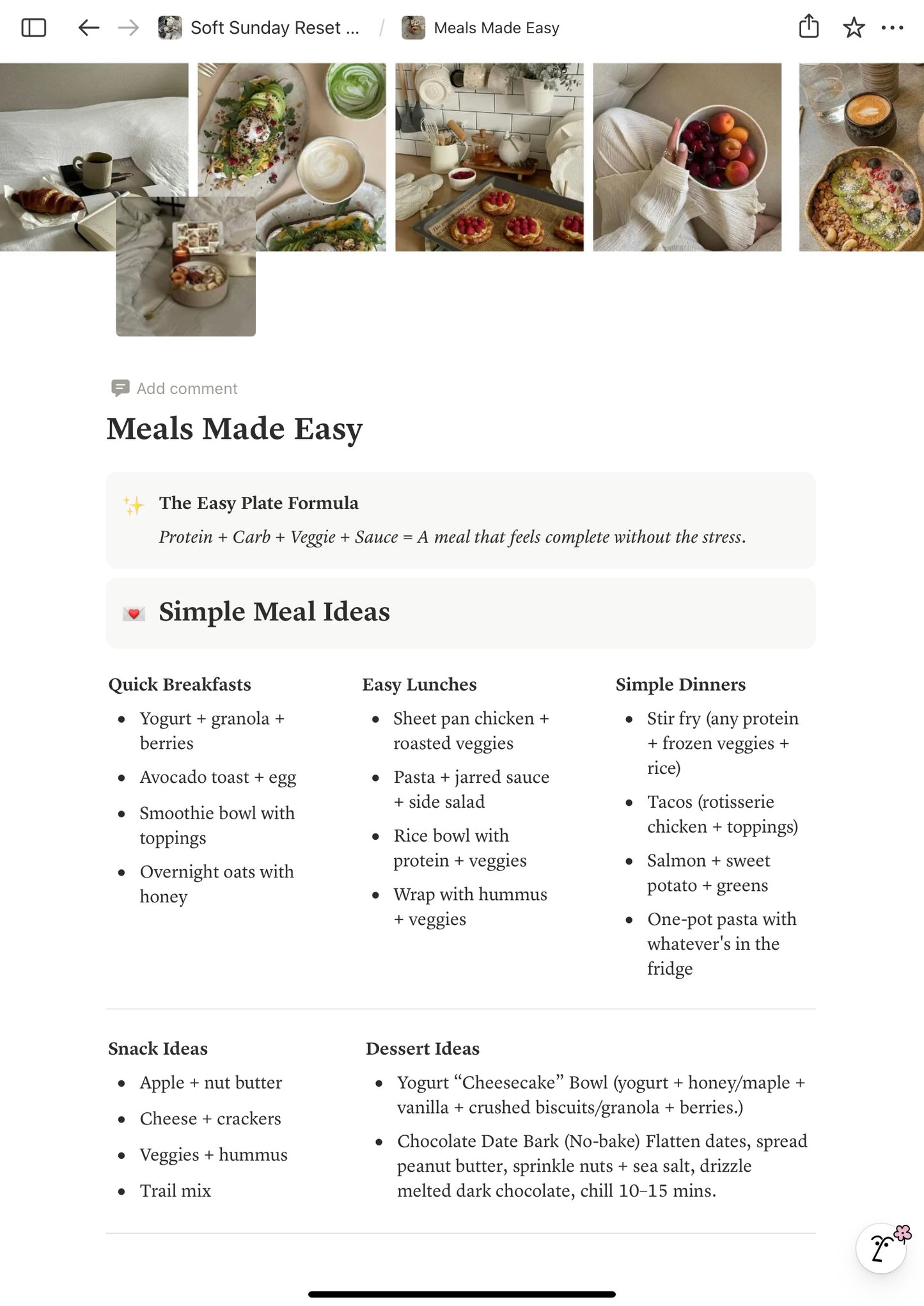 Start Here: Free Soft Sunday Reset Dashboard