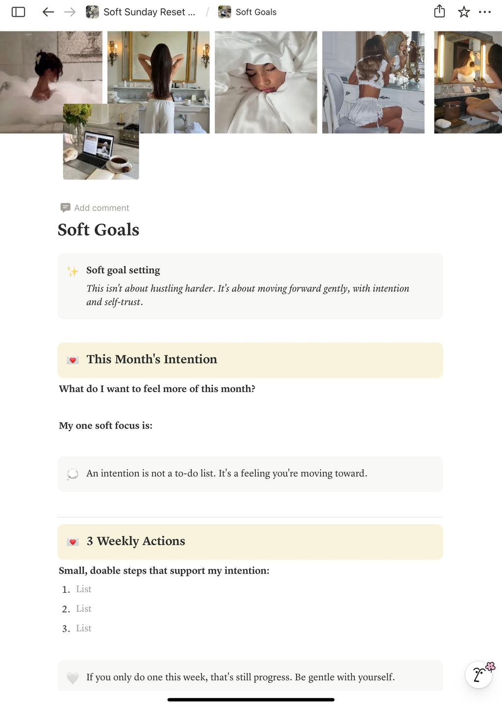 Free Sunday Reset Dashboard | Notion Weekly Planner Template