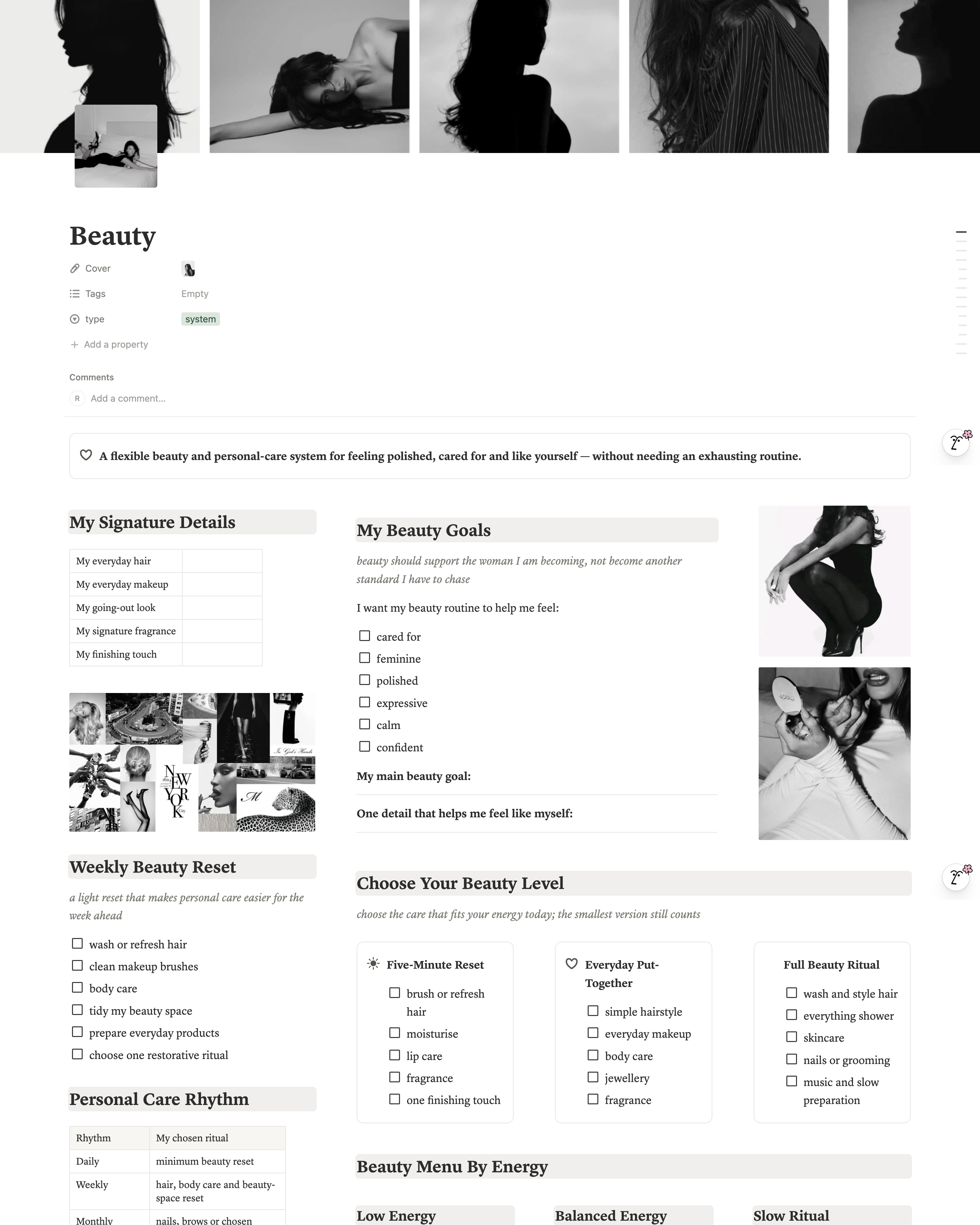 Soft Girl Life System | Becoming Her Notion Planner for Women