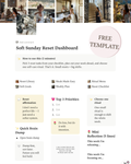 Free Sunday Reset Dashboard | Notion Weekly Planner Template