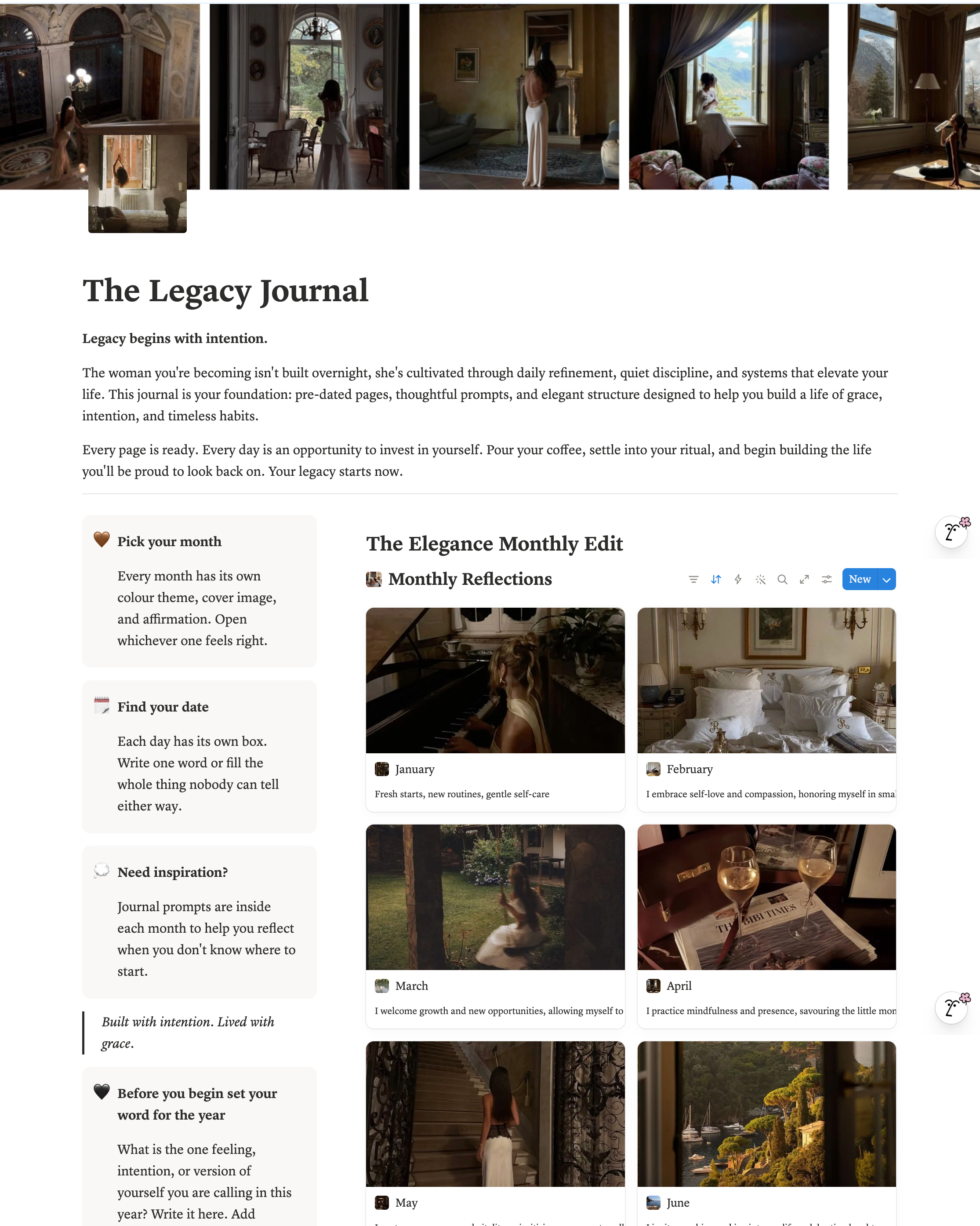 2026 The Legacy Journal: Old Money Aesthetic Notion Planner & Daily Journal for Women
