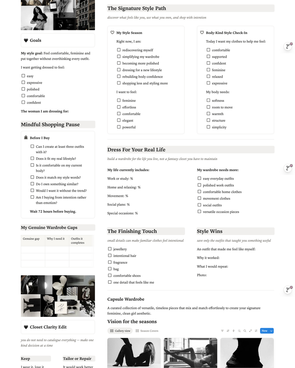 Soft Girl Life System | Becoming Her Notion Planner for Women