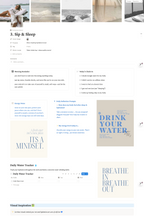 Becoming Her Notion Wellness Habit Tracker & Personal Growth Planner