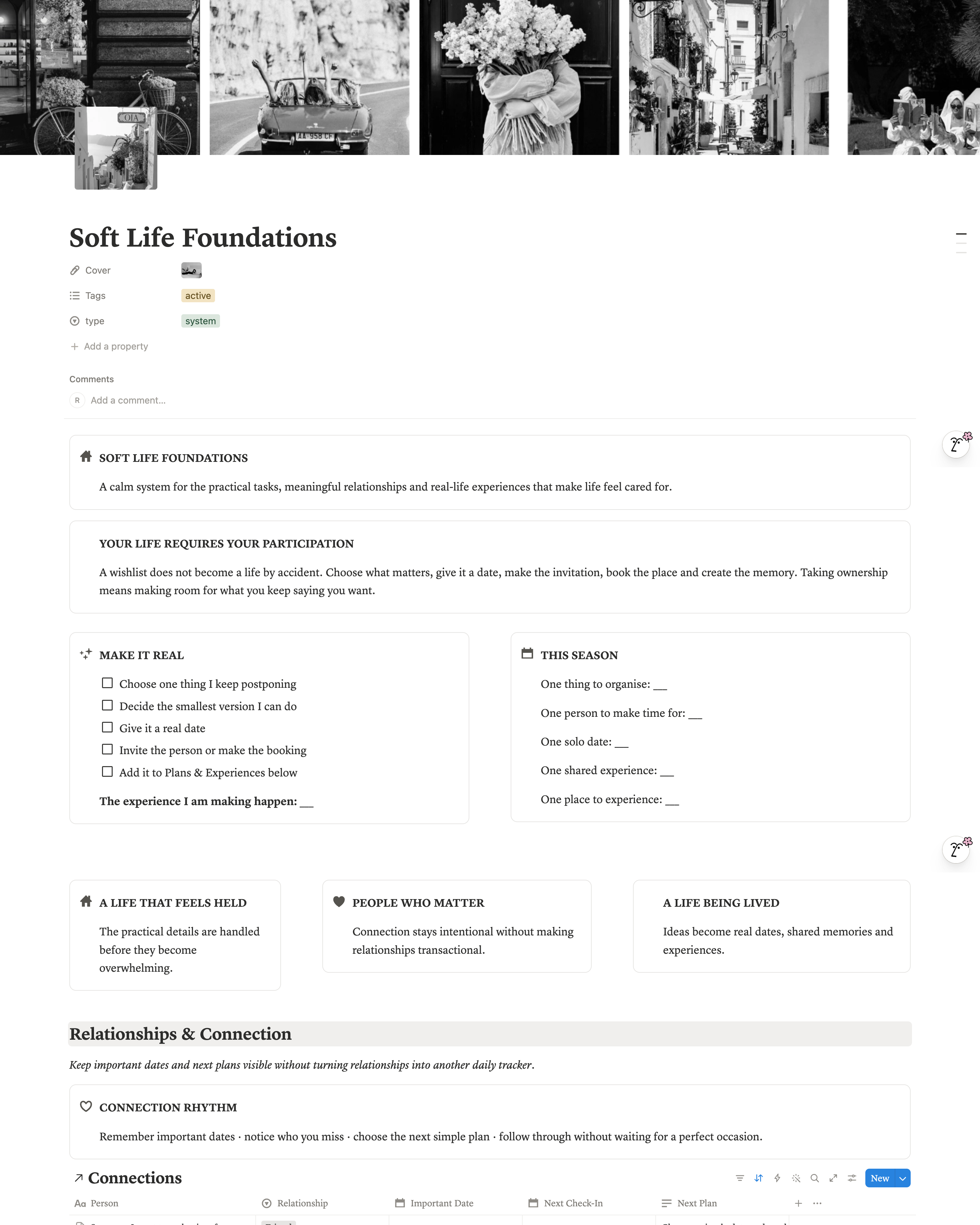 Soft Girl Life System | Becoming Her Notion Planner for Women