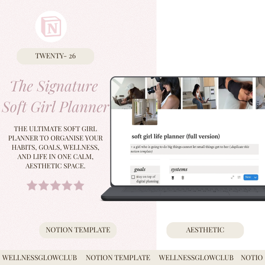 2026 Soft Girl Life Planner | All-in-One Notion Life Planner for Habits, Goals & Wellness